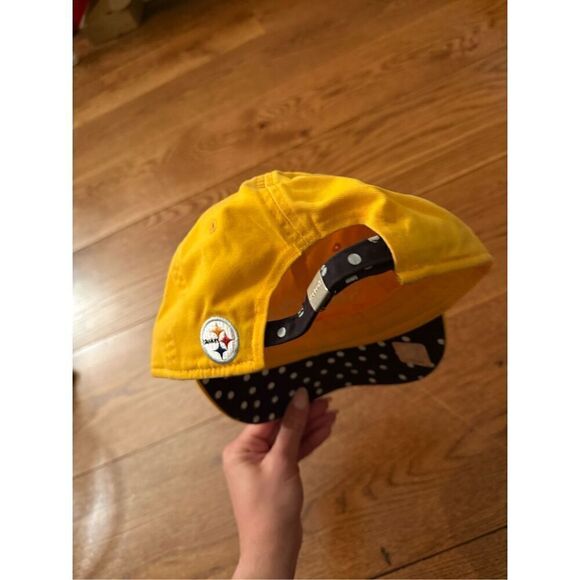 Reebok Pittsburgh Steelers Women’s Adjustable Cap – Yellow with Rhinestones & Po - Picture 3 of 5